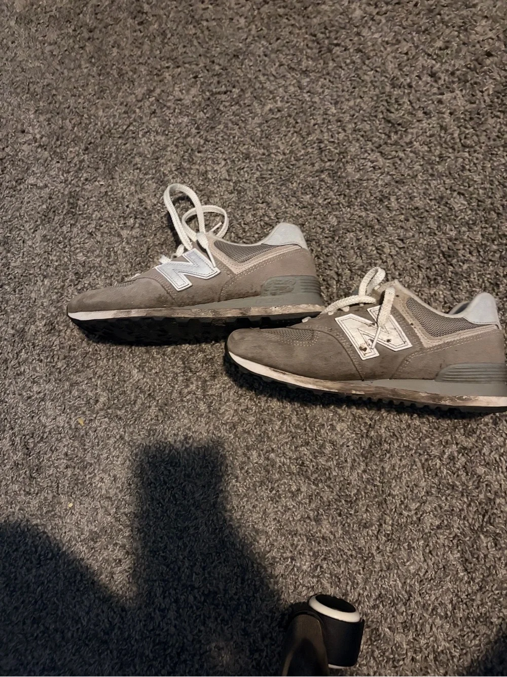 New Balance Kids Taupe and White Lace-Up Sneakers